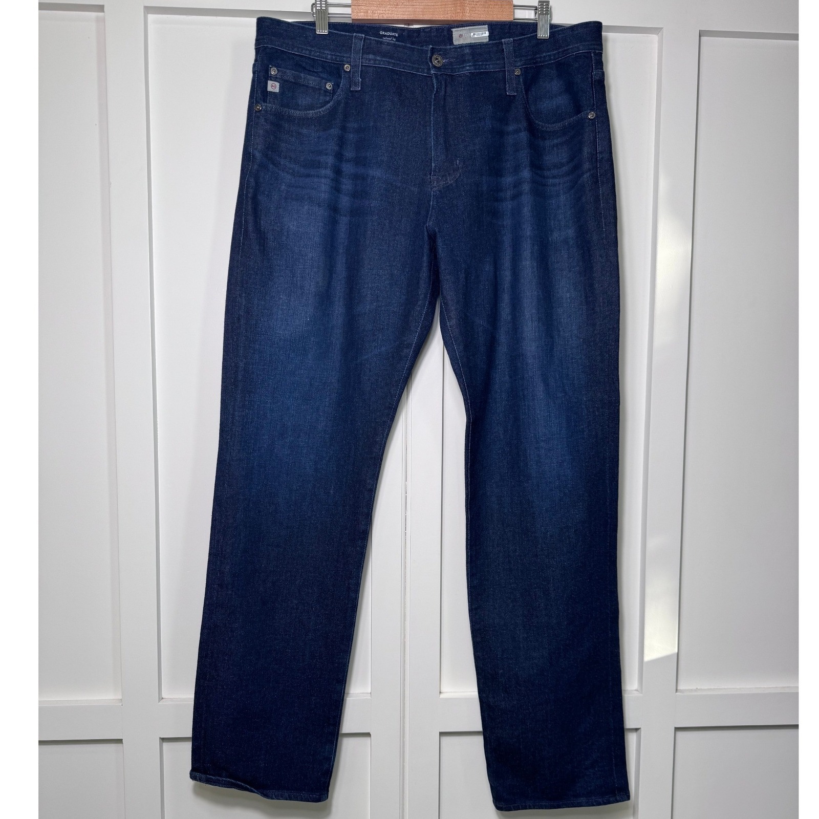 Ag Adriano Goldschmied Graduate Tailored Leg Jeans Bishop Dark Indigo 38x34 Mens